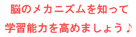 脳のメカニズムを知って学習能力を高めましょう